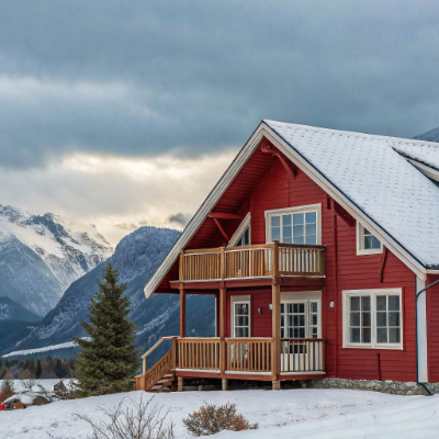 Exterior finishes on a high-UV, snowy mountain home